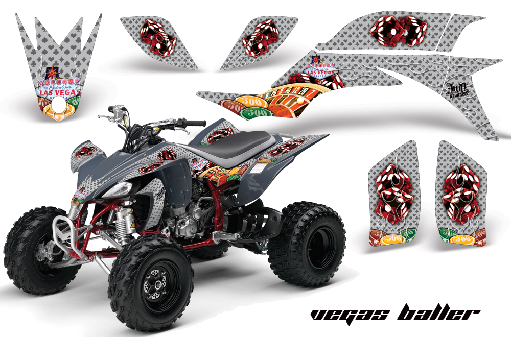 Yamaha YFZ450 04-08 Graphics VegasBaller Silver